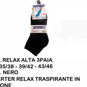 MAGNOLIA calze quarter unisex in cotone  nero