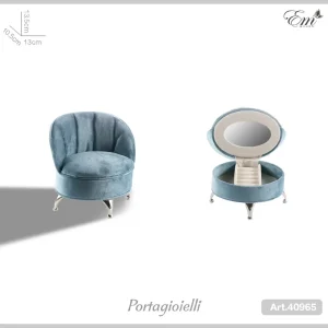 Portagioielli mini divano blu art.40965