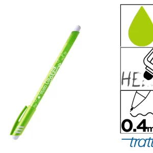 Tratto penna cancellabile verde chiaro