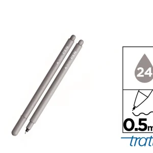 Tratto pen metal look grigio cchiaccio 0,5mm 24