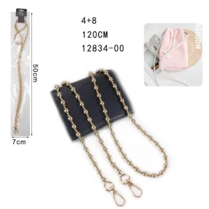 Catena per borse 120cm argento/oro