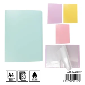 PRYMA porta listino A4 30tasche pastel