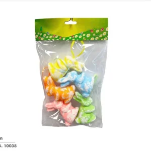 PASQUA set 5 conigli dipinto