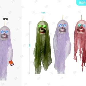 HALLOWEEN ciondolo di fantasma con luci  55x13cm