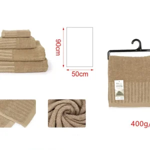 ASCIUGAMANO colore caffè chiaro 50x90cm