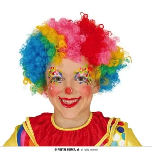 Parrucca per pagliaccio multicolor