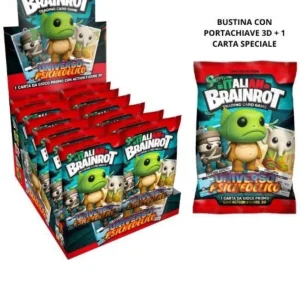 ITALIAN BRAINROT bustine  con portachiavi 3D originale