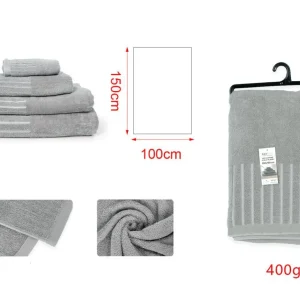 ASCIUGAMANO grigio chiaro 100x150cm