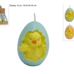 PASQUA candela uovo gallina H6xL4cm