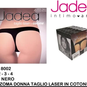 JADEA perizoma taglio laser cotone nero 8002