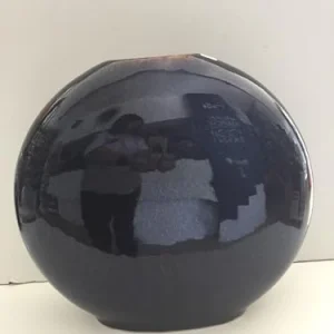 Vaso schiacciato colore blu diam. cm 30 by SIA