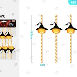 HALLOWEEN cannucce a zucca 6pz