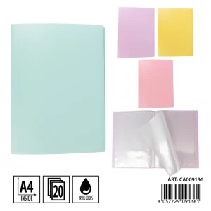 PRYMA porta listino A4 20tasche pastel