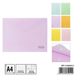 PRYMA busta bottone velcro A4 23.5x33.5cm pastel