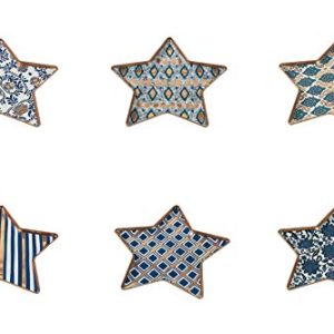 Villa d’Este Home Tivoli - Set 6 Piattini "Xmas" Stella in Metallo