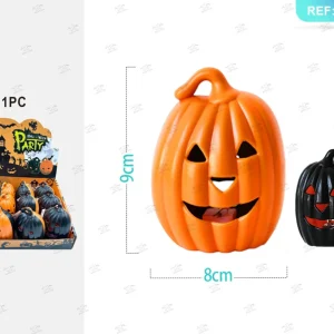 HALLOWEEN lampada da zucca in 2 colori  9x8cm