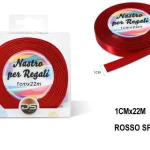 Nastro raso 1 cm ROSSO SPENTO