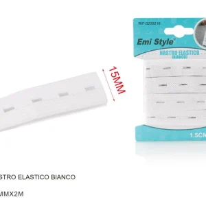 NASTRO elastico bianco 15mmx2m