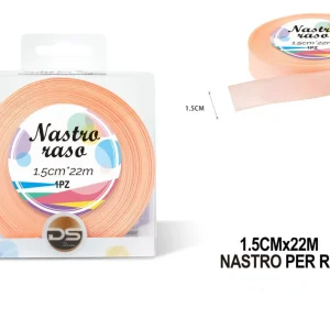 Nastro raso 1.5 cm ROSA CARNE