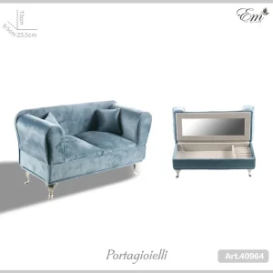 Portagioielli mini divano blu art.40964