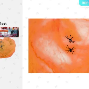 HALLOWEEN tela arancione di cotone 20g 2ragni
