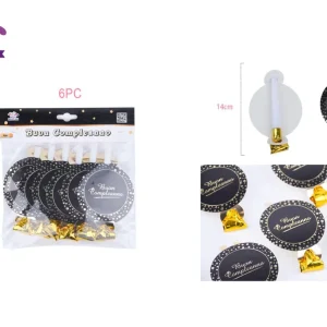 Accessori buon compleanno nero e oro