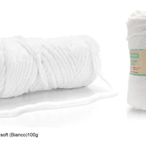 Filo soft uncinetto BIANCO 100g/55m