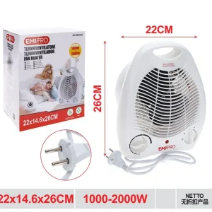 TERMOVENTILATORE 1000/2000W 26x22cm