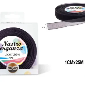 Nastro organza 1 cm NERO