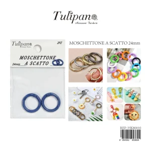 MOSCHETTO a scatto blu 24mm 2pz