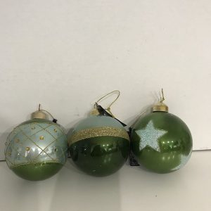 Generico Palla in Vetro Verde Decorata