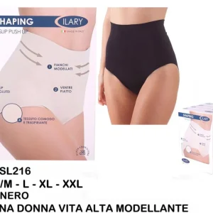 GUAINA donna vita alta modellante nero