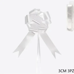 Coccarda bianca 3cm 3pz