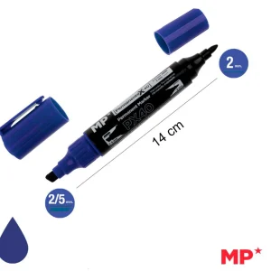MP Pennarello indelebile a doppia punta blu
