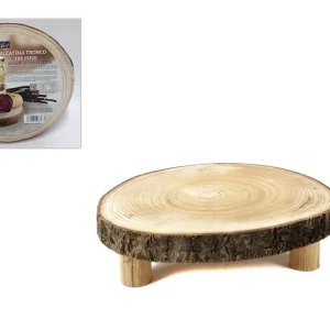 alzatina tre piedi legno 20x2,5cm