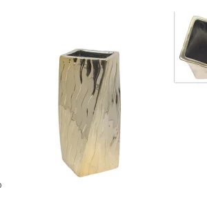 VASO ceramica 20cm oro