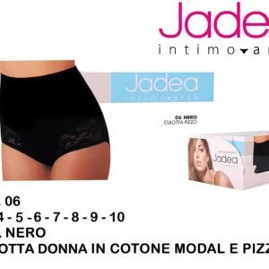 JADEA culotta cotone bordo in pizzo nero art.06