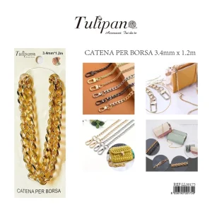 CATENA per borsa oro 3.4mmx1.2m
