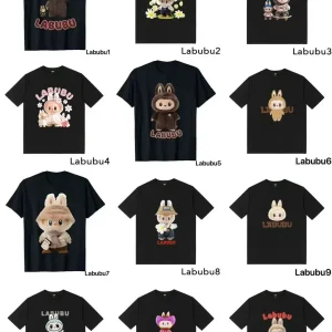 T-SHIRT donna in cotone con stampa labubu