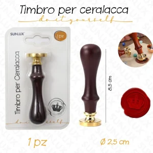 TIMBRO per ceralacca CORONA 2,5x8,5cm