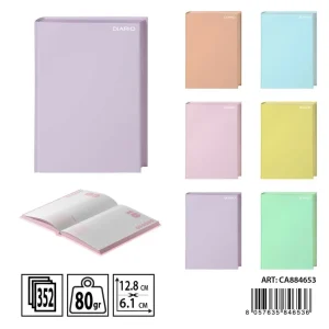 PRYMA diario pocket b/color 80g 352 pagina 12.8x17.1cm