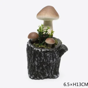 Halloween  decorativo piantina funghi 6,5x13cm