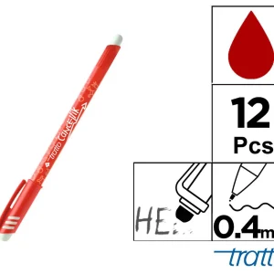 Tratto penna cancellabile rosso