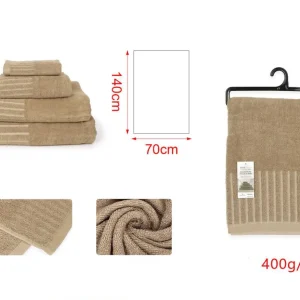 ASCIUGAMANO colore caffè chiaro 70x140cm