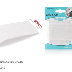 NASTRO elastico bianco 50mmx1m