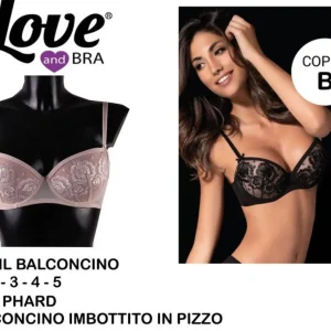 BALCONCINO reggiseno imbottito in pizzo naturale