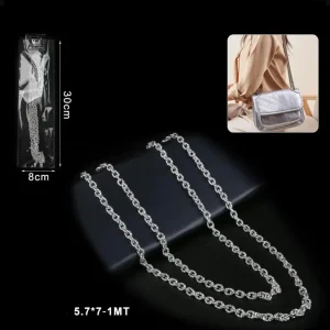 CATENE in alluminio  5.7*7–1mt argento/oro