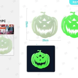 HALLOWEEN  ciondolo zucca fluorescente  25x25cm