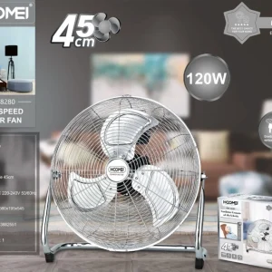HOOMEI ventilatore tifoso di fila cromato 120W HM-8280