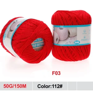 Filo cotone ROSSO 50g/150m